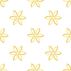 Fototapeta premium Seamless pattern with colorful flowers. Geometric floral ornament background. Vector illustration. 
