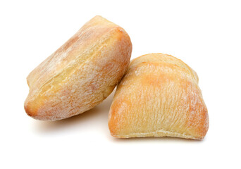 Mini bread on white background 