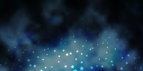 Dark BLUE vector pattern with abstract stars. Colorful illustration with abstract gradient stars. Pattern for websites, landing pages.