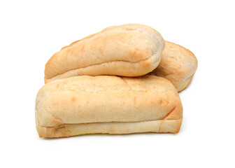 Mini bread on white background 