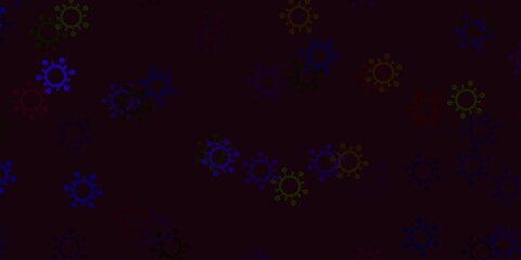 Light green, red vector texture with disease symbols.