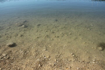 Turquoise water lake in summer season