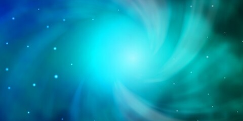 Obraz premium Light Blue, Green vector template with neon stars. Decorative illustration with stars on abstract template. Pattern for new year ad, booklets.