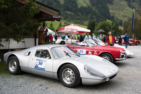 Classic car exhibition Of the Grossglockner Rallye in Austria, Europe