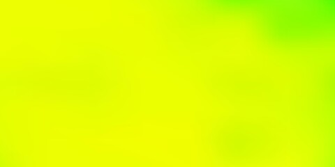 Light green, yellow vector abstract blur drawing.