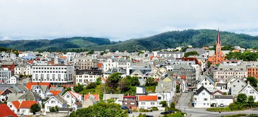 Cityscape of Haugesund in Norway 
