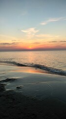 Plaża Karwia, zachód słońca
