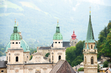 Fototapeta na wymiar Architecture of the city of Salzburg, Salzburger Land, Austria