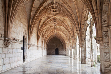 Fototapeta na wymiar Upper Cloister of the Jeronimos Monastery in Belem, Lisbon
