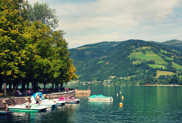 Fototapeta na wymiar Zeller Lake, Zell am See, Austria, Europe