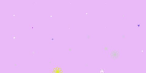 Light Pink, Green vector natural artwork with flowers.