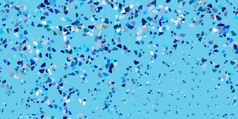 Light blue, green vector pattern with abstract shapes.