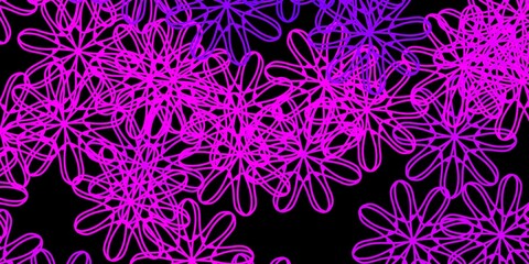 Dark Purple vector backdrop with chaotic shapes.