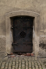 old metal door in the castle