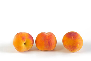 Freshly picked organic peaches from the orchard.