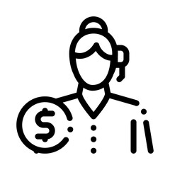 businesswoman profession icon vector. businesswoman profession sign. isolated contour symbol illustration