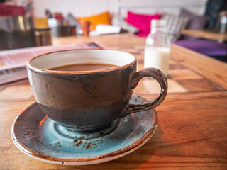 Morning coffee cup and saucer