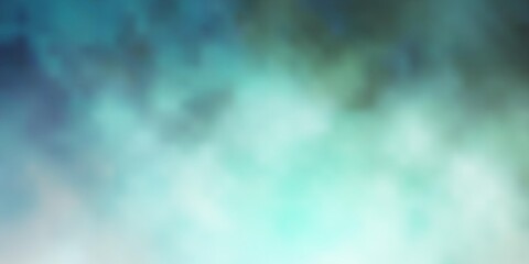 Light Green vector backdrop with cumulus. Abstract illustration with colorful gradient clouds. Template for websites.