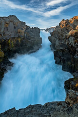 Hlauptungufoss waterfall in Iceland