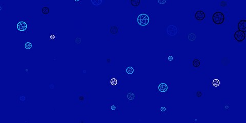 Light Blue, Green vector pattern with magic elements.