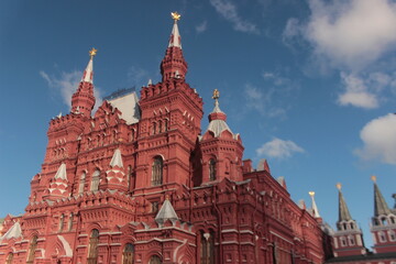 Fototapeta na wymiar Museo de Historia Nacional de Rusia. Situado en la plaza roja de Moscú