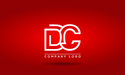 Unique, Modern, Elegant and Geometric Style Typography Alphabet DC letters logo Icon