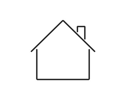 house line icon. home symbol. simple style infographic design element