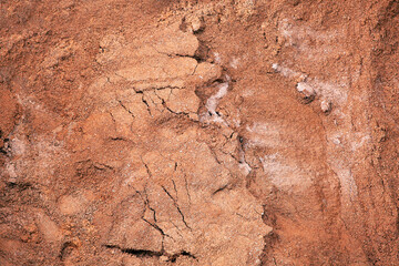 top view of sand in a truck for road works