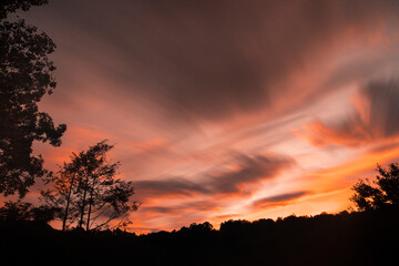 sunset in the mountians