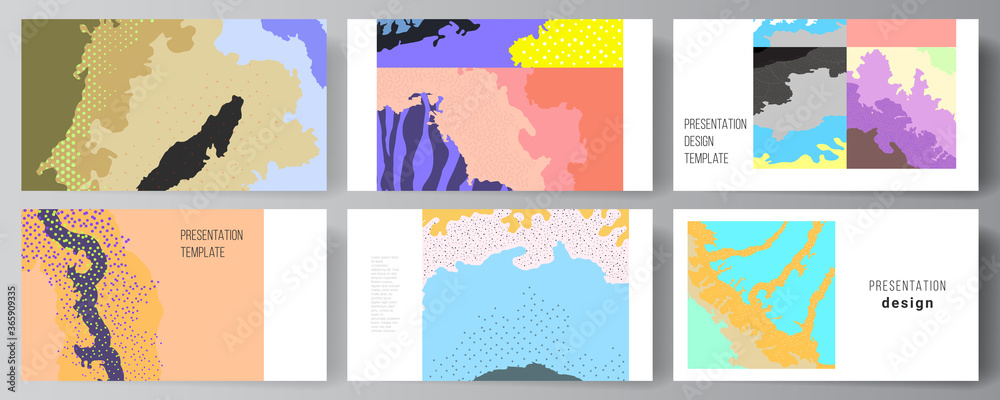 Wall mural vector layout of the presentation slides design templates, multipurpose template for presentation br