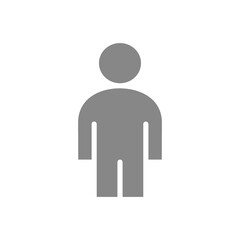 User profile gray icon. Man profile, employee symbol