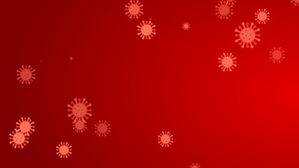 Coronavirus red pattern banner background. Abstract healthcare Illustrations concept COVID-19.