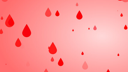 Medical health red blood drop pattern background. Abstract healthcare for World Blood Donor Day.