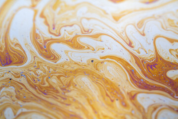 Abstract background texture of iridescent paints. Soap bubble