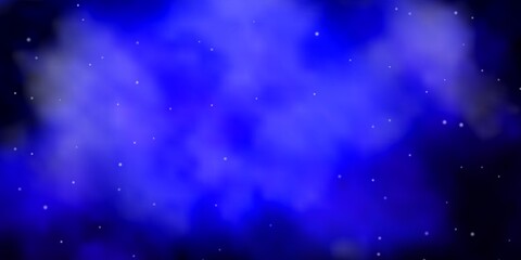 Dark BLUE vector texture with beautiful stars. Modern geometric abstract illustration with stars. Pattern for wrapping gifts.