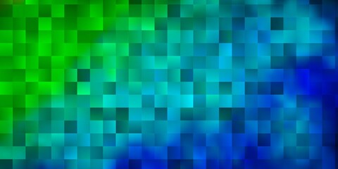 Light Blue, Green vector texture in rectangular style.