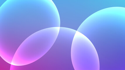 Abstract bubble background. Smooth gradient backdrop. Liquid design art. Pink blue and purple color. Organic fluid shape. Soft style wallpaper. Banner or print vector template