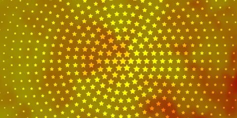 Fototapeta na wymiar Light Yellow vector layout with bright stars. Decorative illustration with stars on abstract template. Pattern for websites, landing pages.