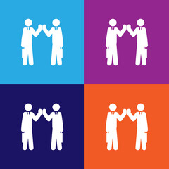 friendship of colleagues icon. Element of colleagues icon for mobile concept and web apps.