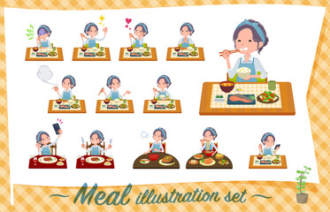 flat type hairband apron mom_Meal