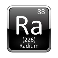 The periodic table element Radium. Vector illustration