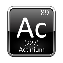 The periodic table element Actinium. Vector illustration