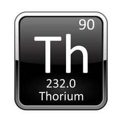 The periodic table element Thorium. Vector illustration