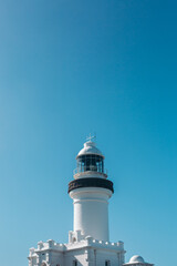 Byron lighthouse on the coast of the sea, Byron Bay, Australia