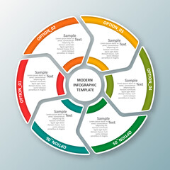 Fototapeta premium Abstract 3D Paper Infographics. Business template .Vector illustration