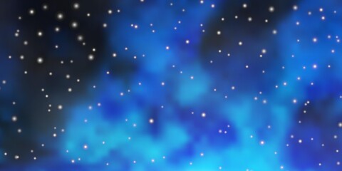 Light BLUE vector pattern with abstract stars. Blur decorative design in simple style with stars. Pattern for new year ad, booklets.