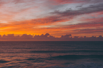 sunset over the sea