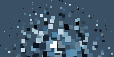 Light BLUE vector pattern in square style. Colorful illustration with gradient rectangles and squares. Template for cellphones.