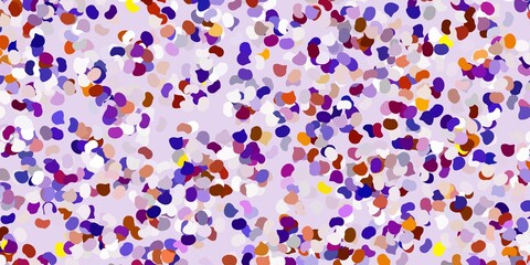 Light pink, yellow vector texture with memphis shapes.