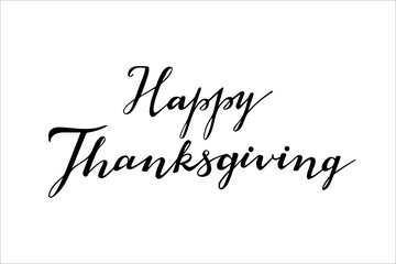 Happy Thanksgiving hand lettering vector. Vector illustration